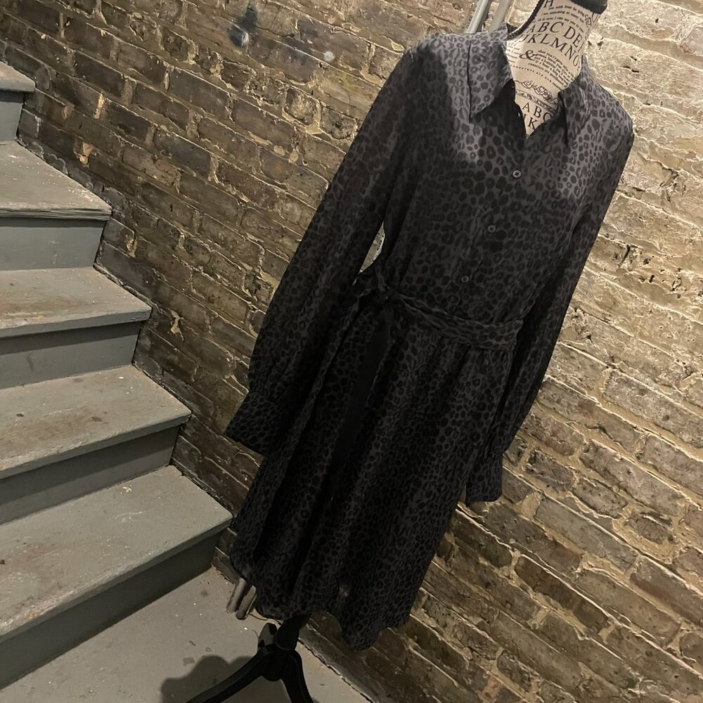 Kirna Zabete for Target Black & Gray Patterned Sheer Dress Size XL (BNWOT)